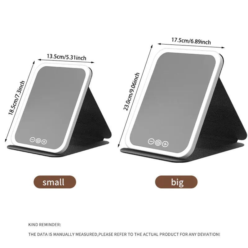 3 Colors Dimmable LED Makeup Mirror with Touch Screen