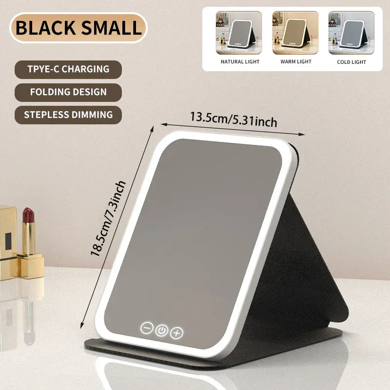 3 Colors Dimmable LED Makeup Mirror with Touch Screen