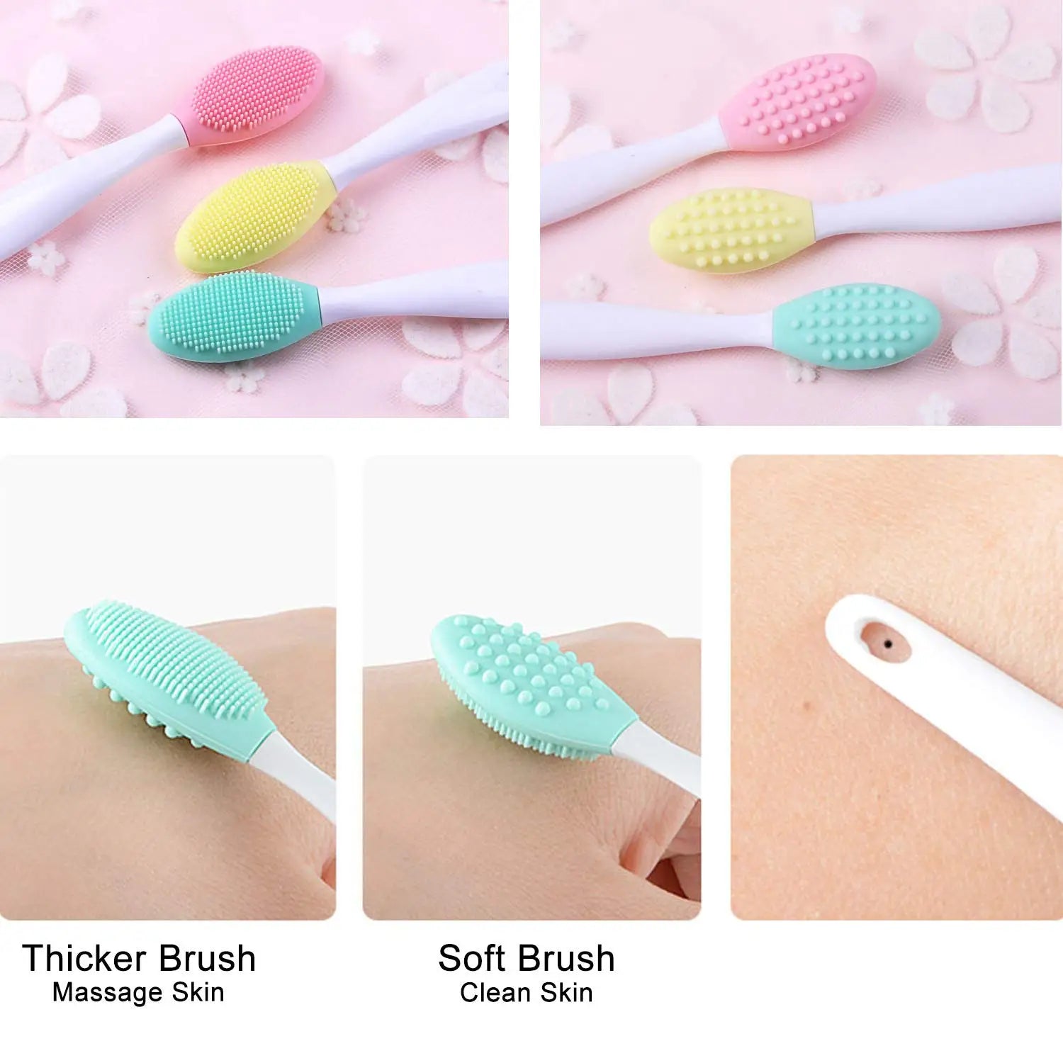 30pcs Silicone Lip Scrub Brush