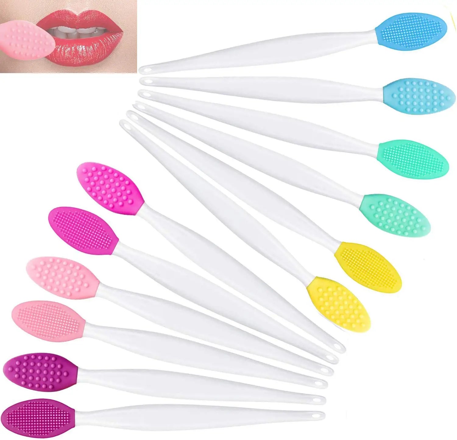 30pcs Silicone Lip Scrub Brush