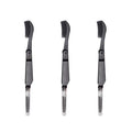 3PCS Stainless Steel Dual-Ended Eyelash Comb & Eyebrow Brush