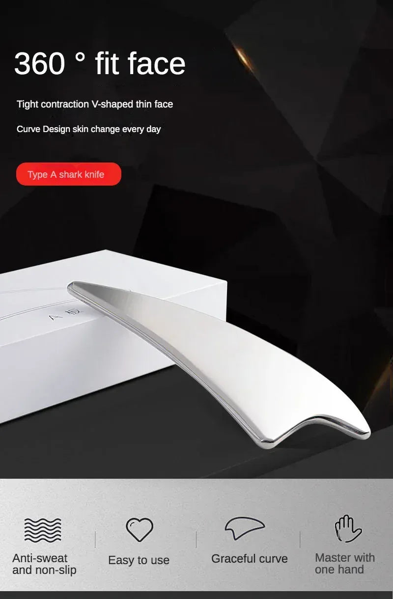 5pcs Fascial Knife Deep Tissue Muscle Scraper Guasha Tool Set IASTM Tool Relieve Sore Muscles Stainless Steel Fascial Massager