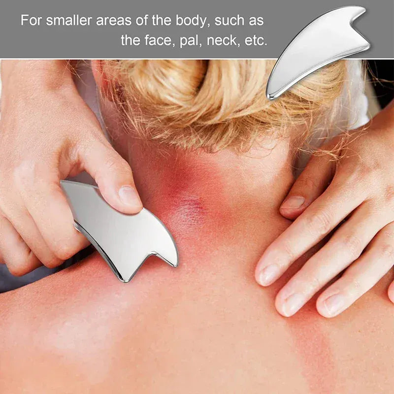 5pcs Fascial Knife Deep Tissue Muscle Scraper Guasha Tool Set IASTM Tool Relieve Sore Muscles Stainless Steel Fascial Massager