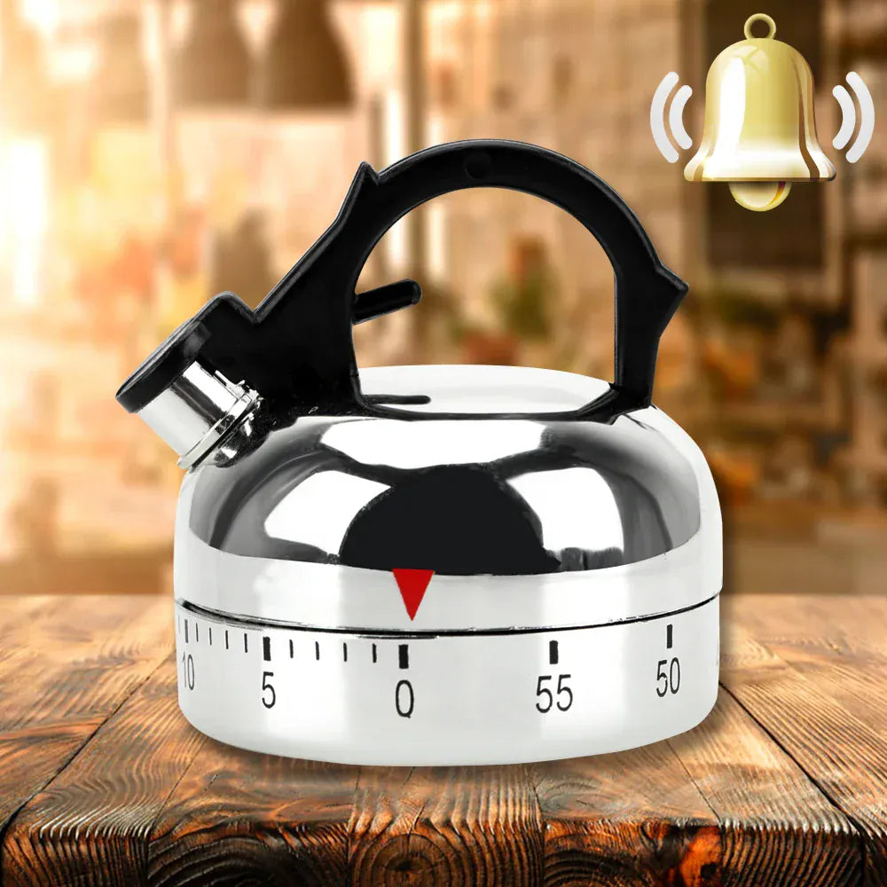 60 Minutes Kitchen Timer Kettle Shape Mechanical Timer