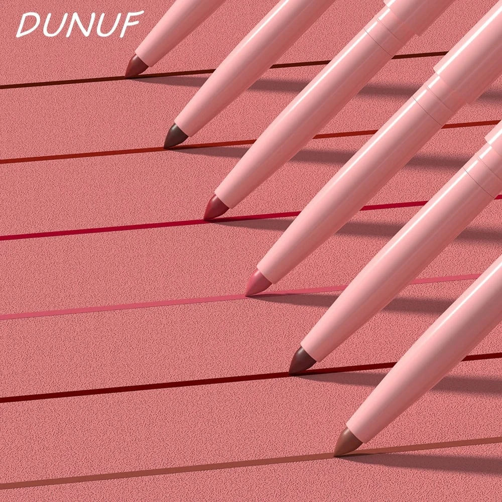 6pcs Lip Liner Pen Set Long-Lasting, Waterproof Sweatproof, Easy Coloring Non-fading Color Rendering Lip Gloss Set Beauty Makeup