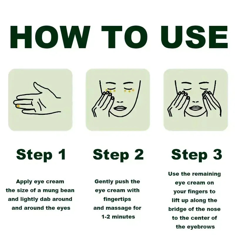 7 Day Tighten Smooth Wrinkles Eye Cream Korean Fade Eye Fine Line Dark Circles Bags Puffiness Tighten Under Eyes Women Skin Care