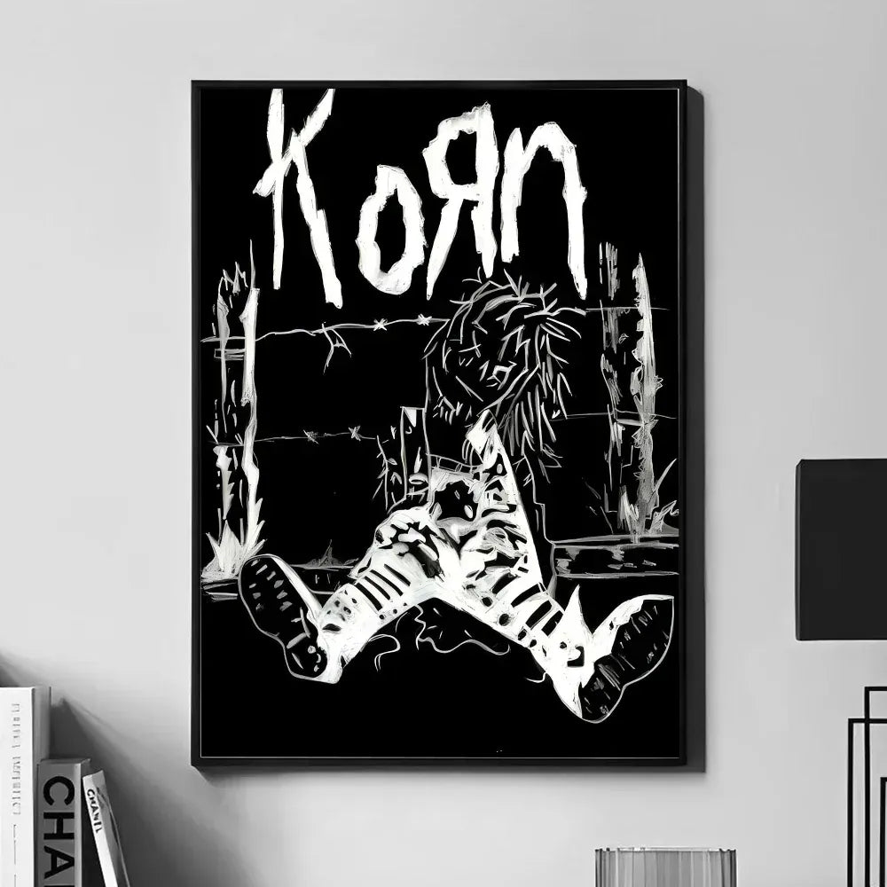 Metal Rock Band Poster Wall Art Home Decor K-Korns Room Decor Digital Painting Living Room Restaurant Kitchen Art