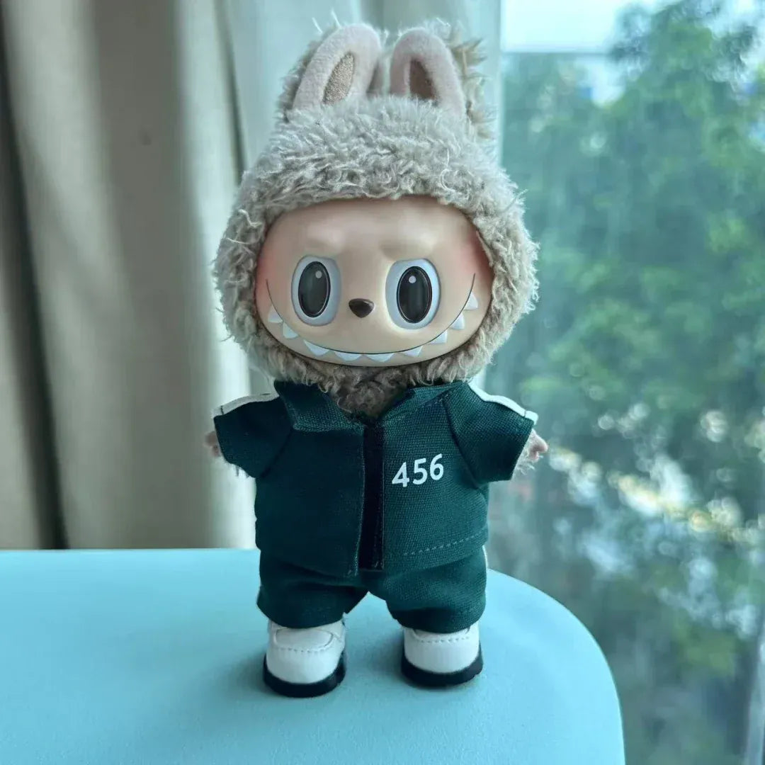 Clothing For Labubu 3.0 Funny Seafood Game Serie Doll Clothes Casual Outfits Accessories Participants Organizer Commando Mp5