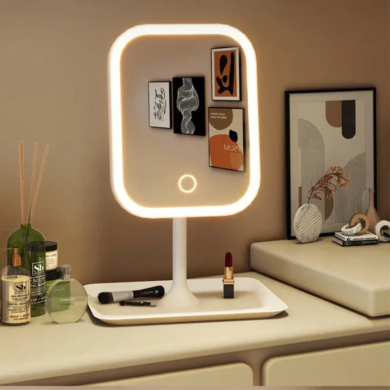 Desktop Vanity Mirror 3 Color Dimmable Light LED