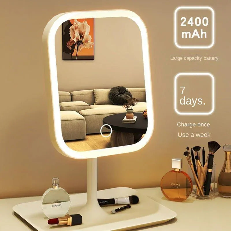 Desktop Vanity Mirror 3 Color Dimmable Light LED