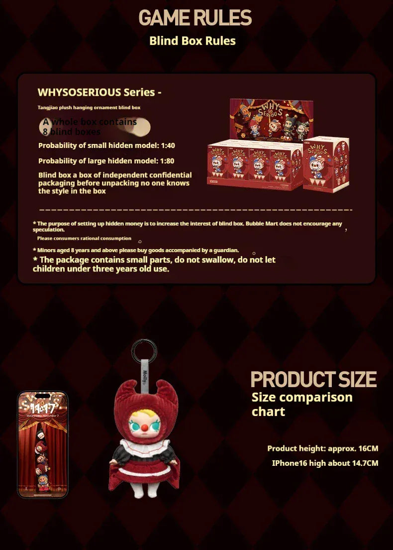 Genuine POP MART Labubu Halloween Vinyl Series Blind Box