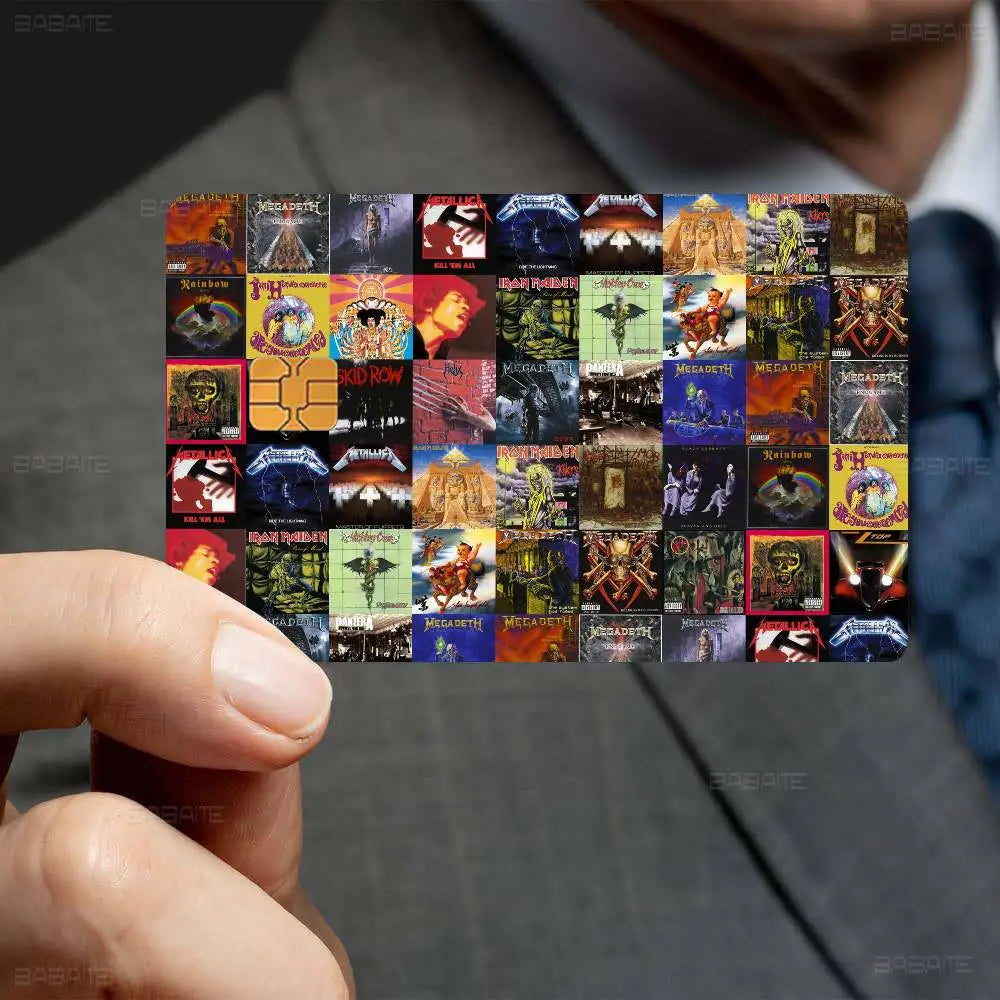 Heavy Metal Rock Roll Music M-Megadeths Various Anime Bank Credit Cards Bus Pass Stickers Decoration Waterproof Stickers