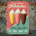 [Ice Cream Dessert Metal Sign] 2D Flat, 2D Flat "ice Cream" Dessert Metal Sign  Painting, Style Wall Art, Suitable for Bar