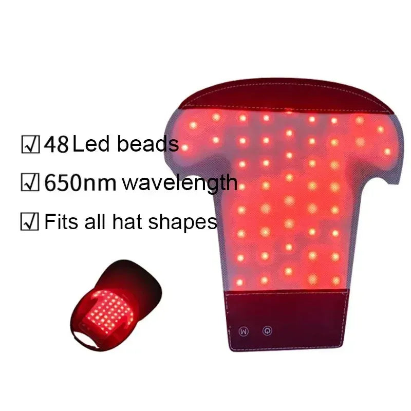 LED Red Light Therapy Cap Hair Growth Helmet Diode LaserHat Light Therapy Cap for Hair Regrowth and Hair Loss Treatment