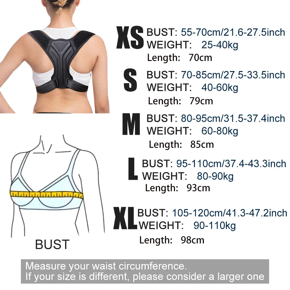 Posture Corrector-Back Brace for Men Women- Fully Adjustable Straightener for Mid,Upper Spine Support- Neck,Shoulder,Clavicle