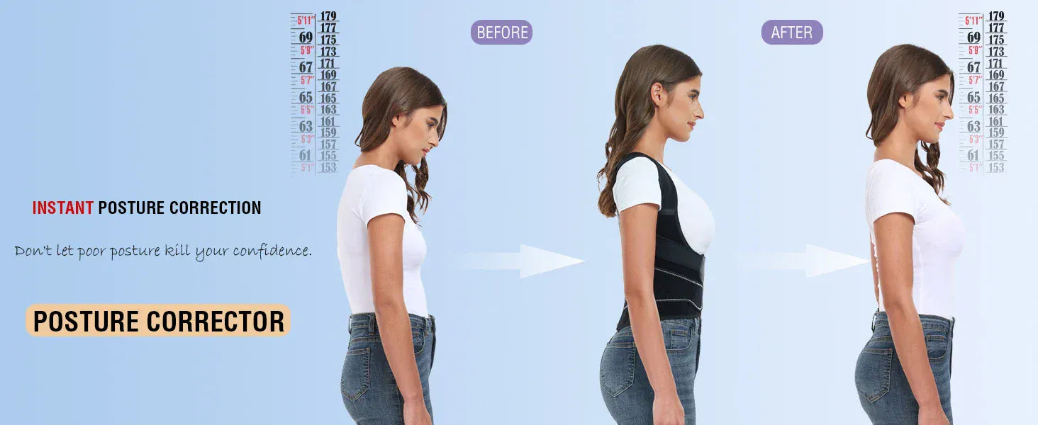 Posture Corrector for Men and Women, Adjustable Shoulder Posture Brace, Back Straightener Posture, Used for Middle Upper Spine